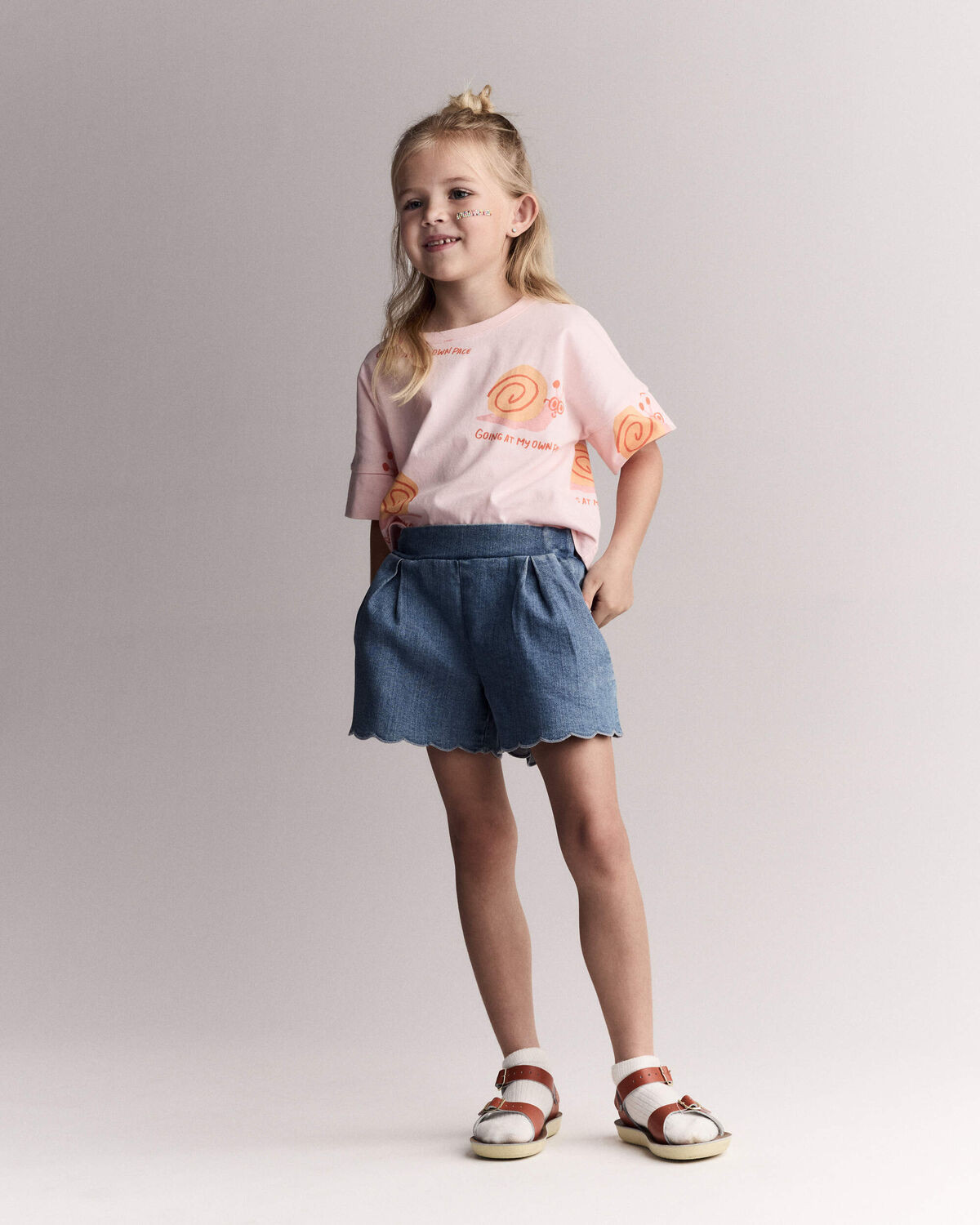 Toddler Girl Scalloped Short in Denim | Carter's Inc