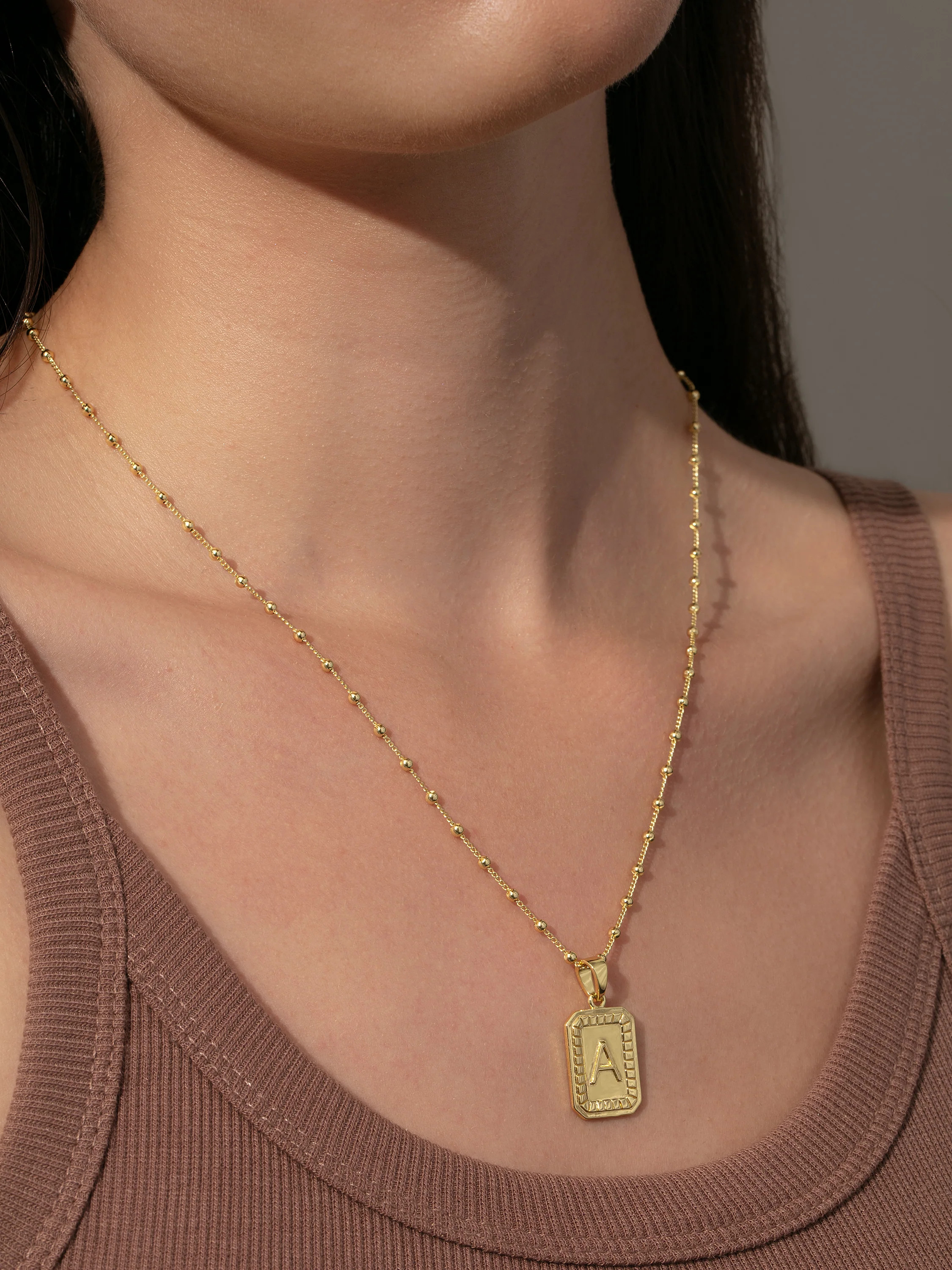 Sur Initial Necklace in Gold | Personalized Jewelry | Uncommon James | Uncommon James