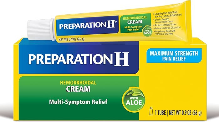Preparation H Hemorrhoid Symptom Treatment Cream (0.9 Ounce Tube), Maximum Strength Multi-Symptom... | Amazon (US)