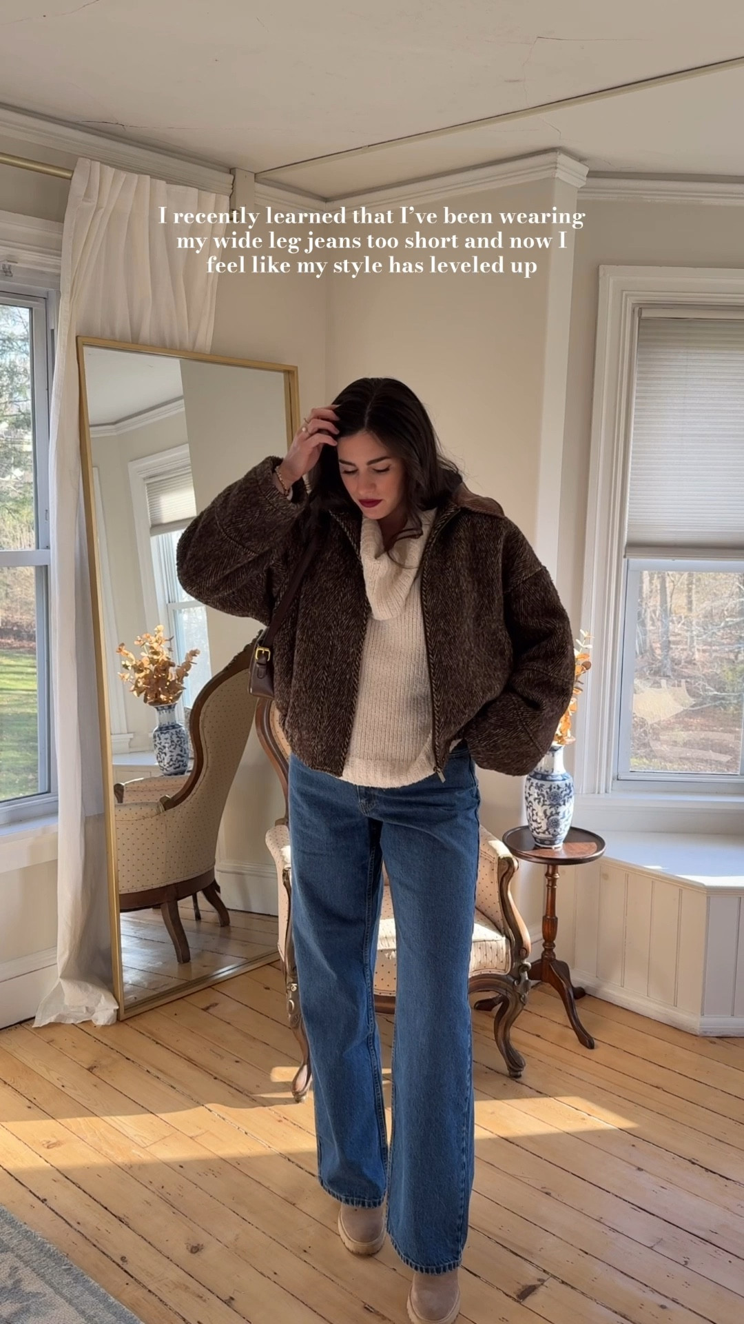 Wide leg jeans winter outfits jackets leather jacket Sezane Brahmin Anthropologie free people 

#LTKHoliday #LTKGiftGuide #LTKMidsize