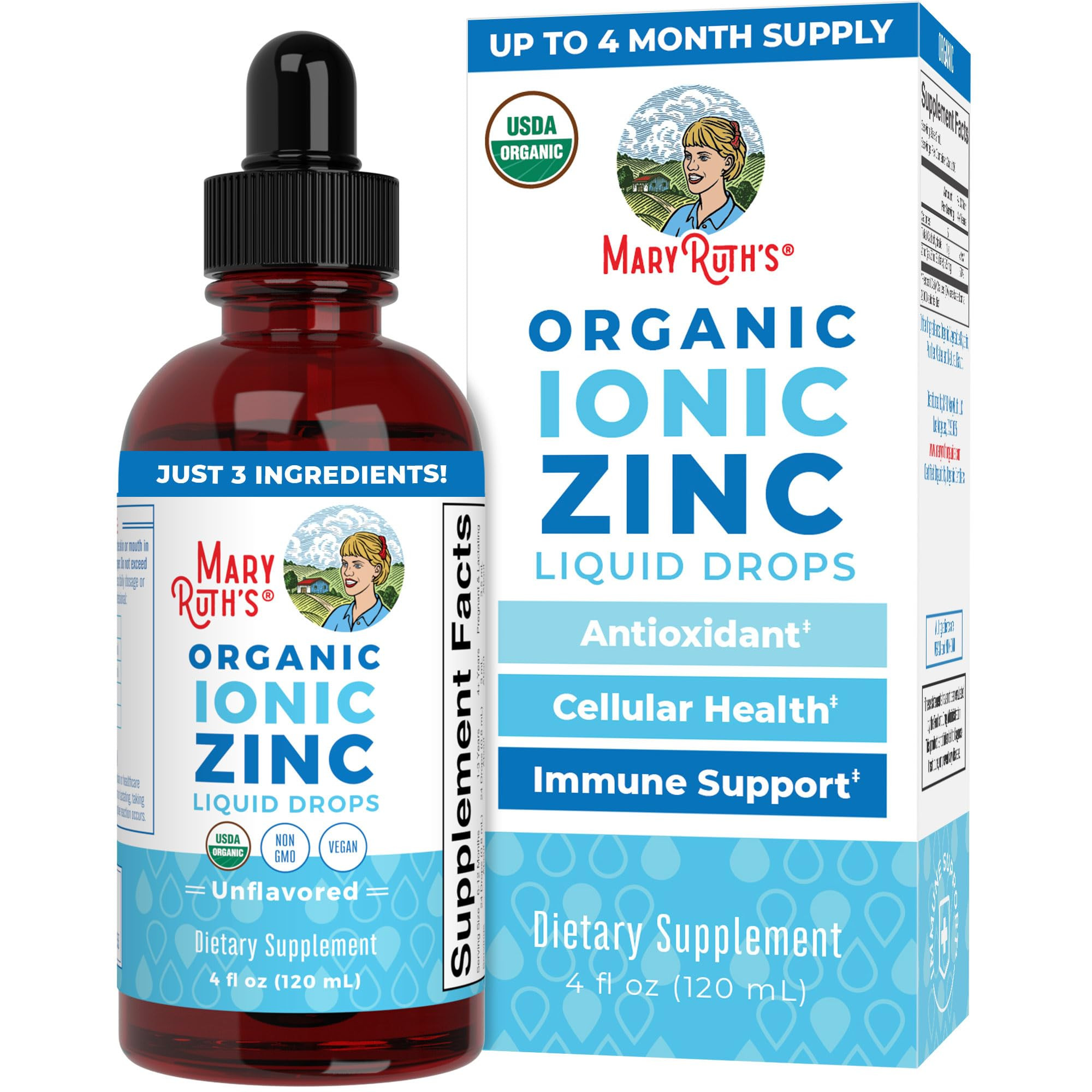 MaryRuth Organics Zinc Supplements for Immune Support | Ionic Zinc for Kids & Adults | Liquid Zin... | Amazon (US)