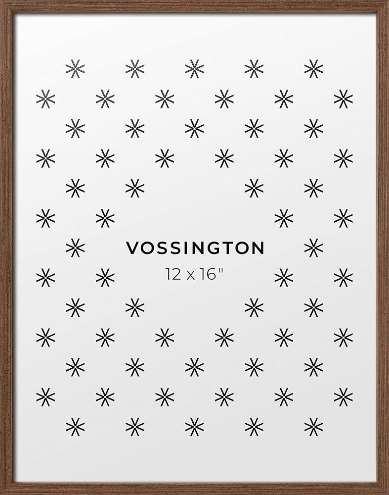 Thin 12x16 Picture Frame - Walnut Frame Color (Real Wood Grain Finish) - Slim & Modern Frame Desi... | Amazon (US)