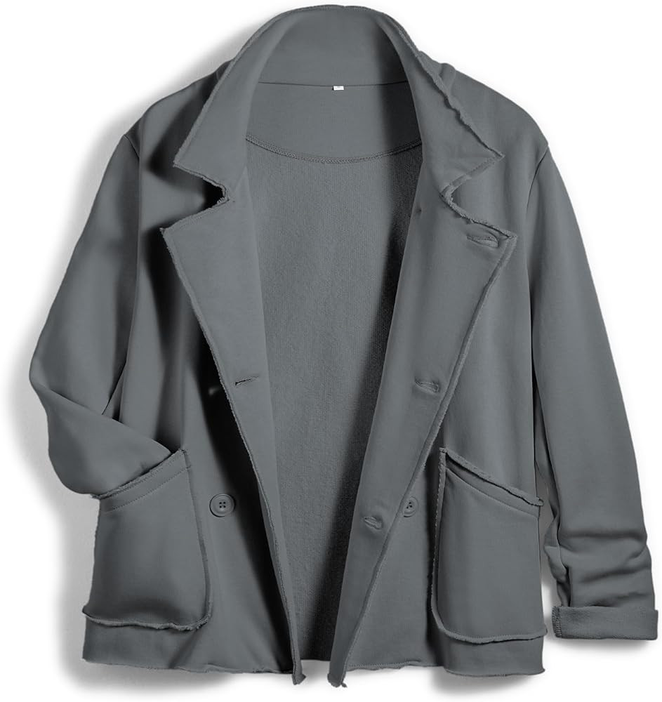 Women Warm Pea Coat Notched Lapel Neck Cropped Double Breasted Button Down Trench Overcoat Jacket... | Amazon (US)