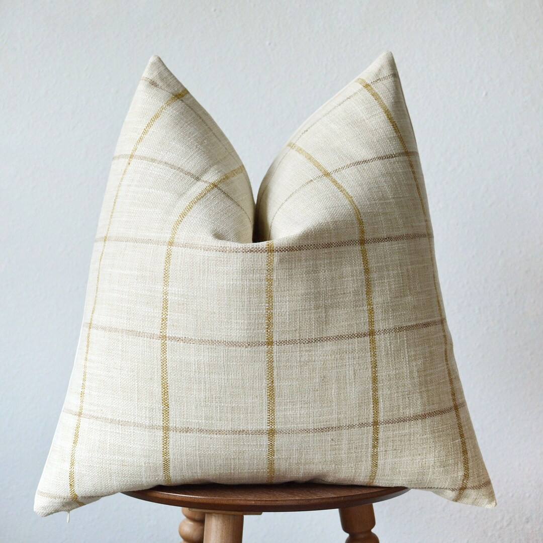 Harper Plaid Woven Pillow Cover | Etsy (US)