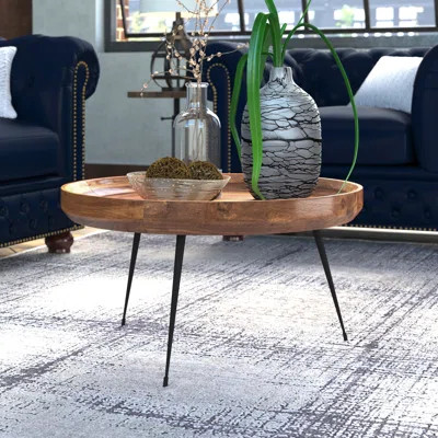 Streeter Round Mango Wood Coffee Table Union Rustic | Wayfair North America