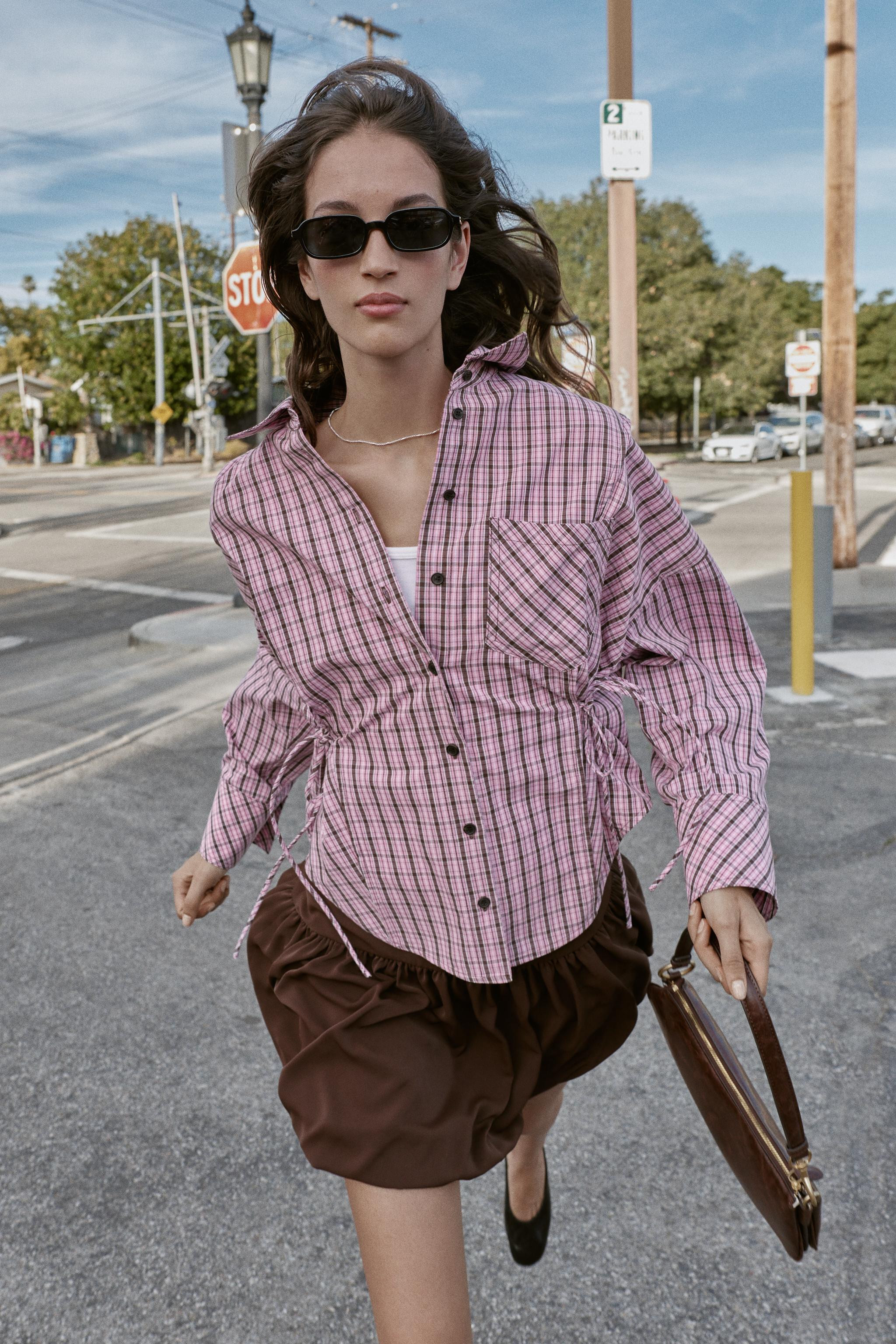 MULTI-POSITIONAL PLAID SHIRT | Zara US