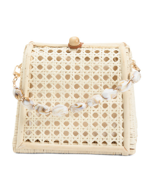 Rattan Top Handle Satchel | TJ Maxx