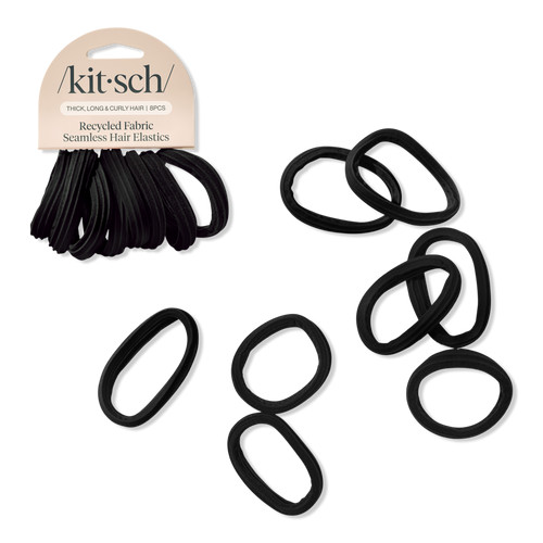 Recycled Fabric Seamless Hair Elastics 8 Piece Set | Ulta