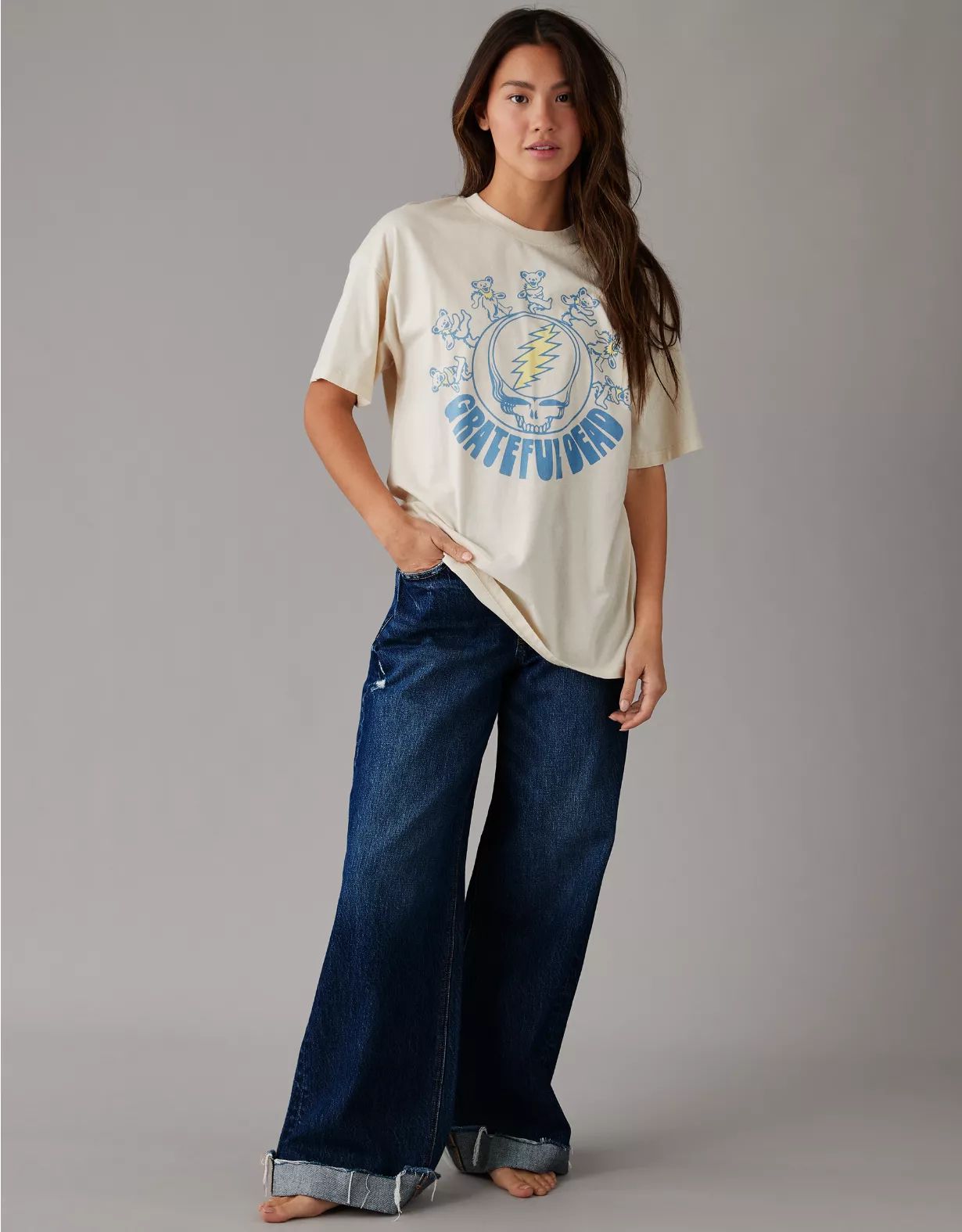 AE Oversized Grateful Dead Graphic T-Shirt | American Eagle Outfitters (US & CA)