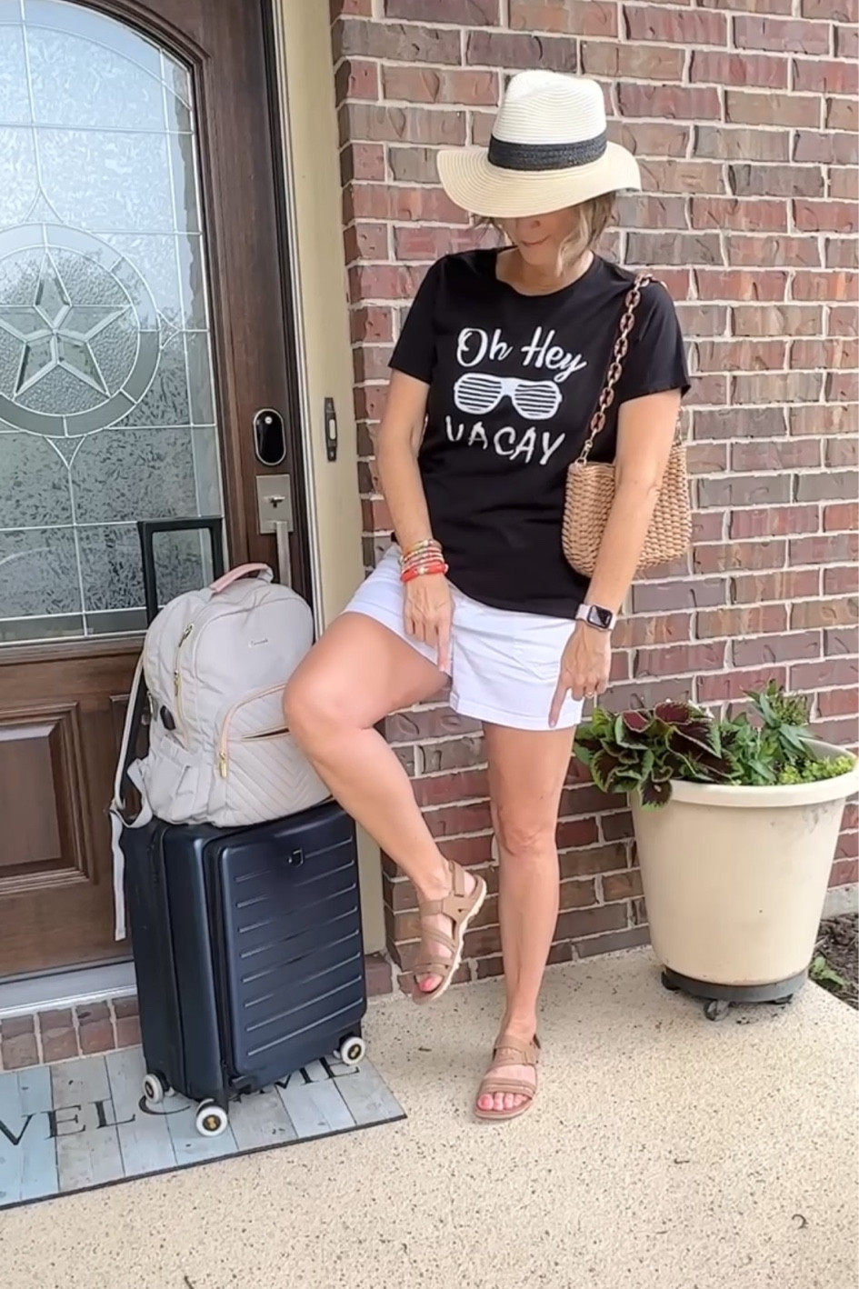 Summer outfit, vacation outfit, travel outfit, water-resistant sandal, backpack is 15.6

#LTKItBag #LTKShoeCrush #LTKTravel