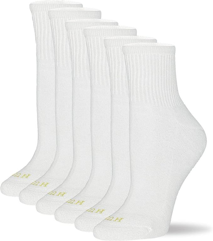 HUE Women's Mini Crew Sock 6 Pair Pack | Amazon (US)