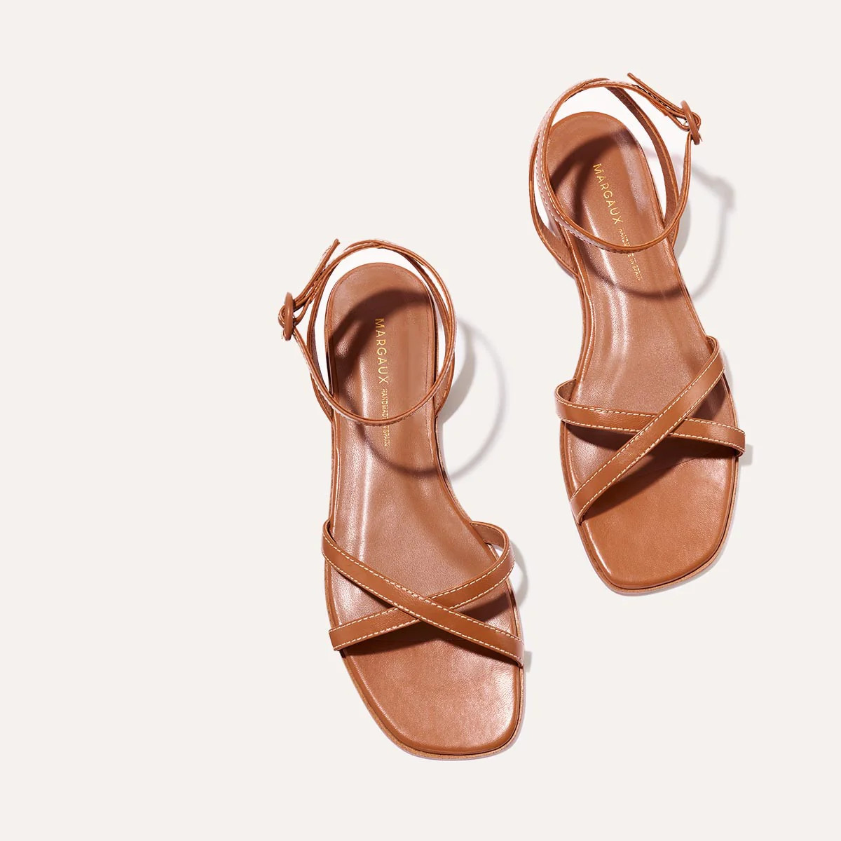 The Flat Sandal - Saddle Nappa | Margaux
