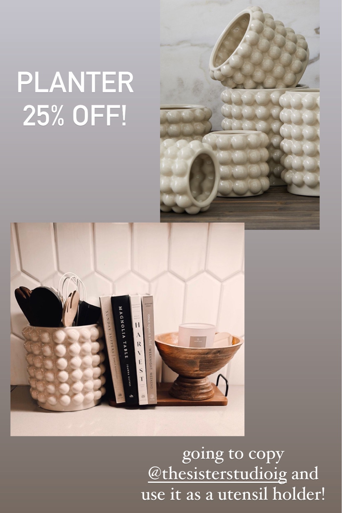 Bubble utensil holder
Bubble planter pot 

#LTKhome #LTKGiftGuide #LTKsalealert