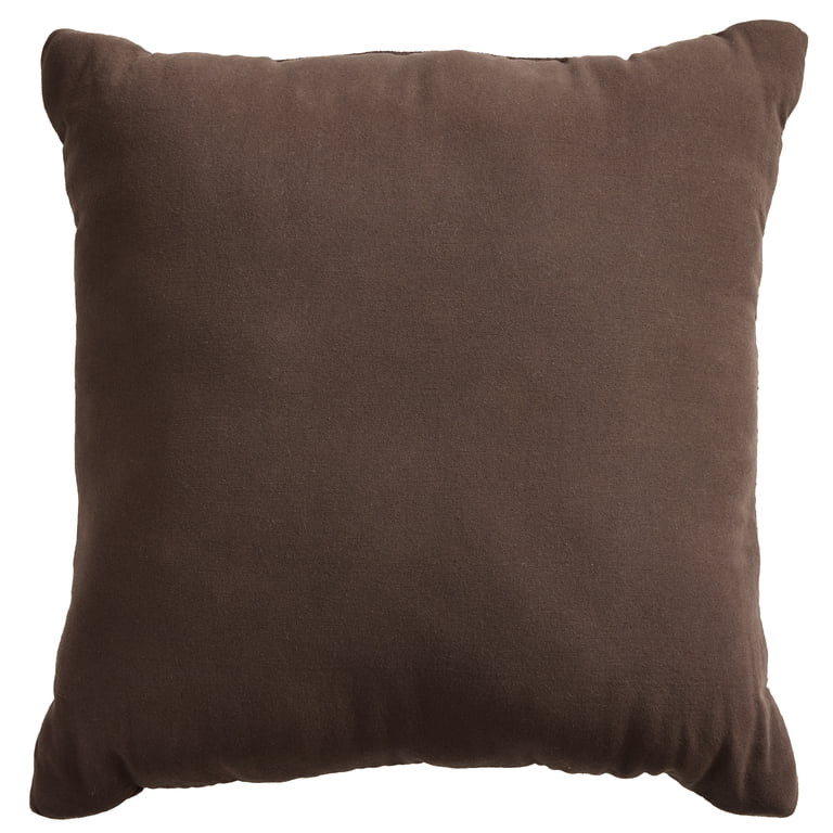 Better Homes & Gardens Luxurious Velvet Throw Pillow with Brown Basket Tufted Design 20x20 | Walmart (US)