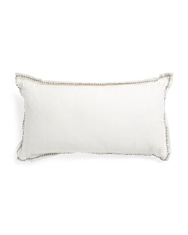 14x26 Linen Matador Knot Embellishment Pillow | TJ Maxx