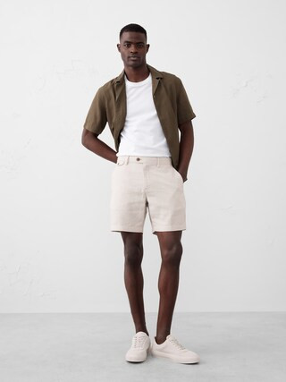 7" Linen-Blend Short | Banana Republic Factory