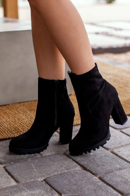 Stand Out Black Vegan Suede Boots | Shop Priceless