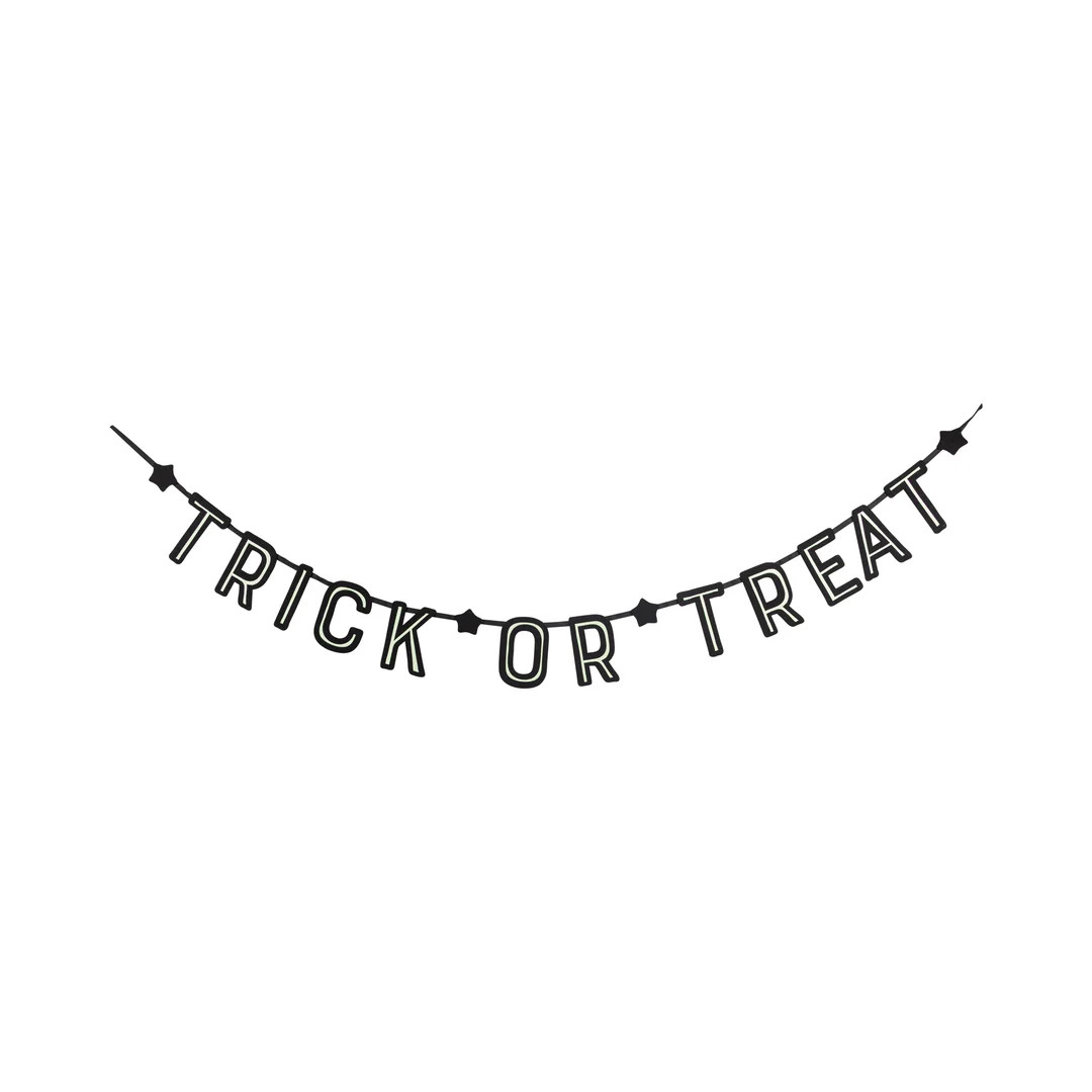 Trick or Treat Felt Glow in the Dark Banner | My Mind's Eye