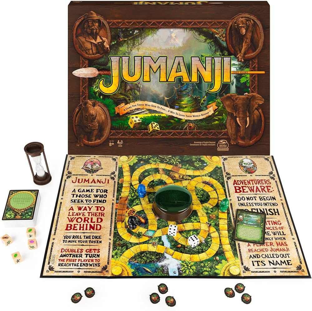 Spin Master Games, Jumanji The Game, The Classic Thrilling Adventure Family Board Game Based on T... | Amazon (US)