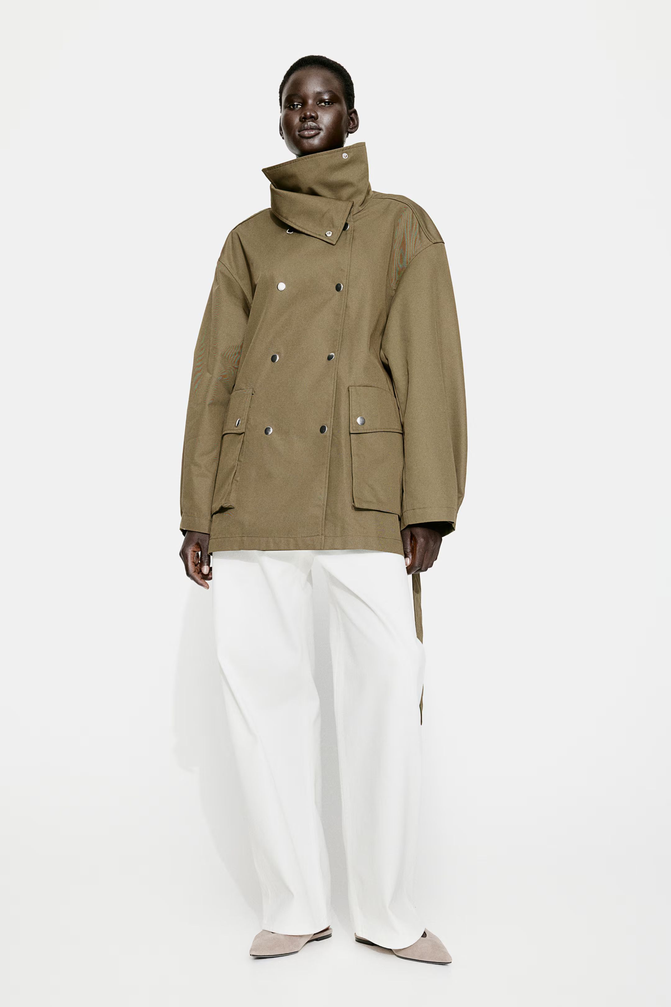 Tie-Belt Twill Jacket | H&M (US + CA)