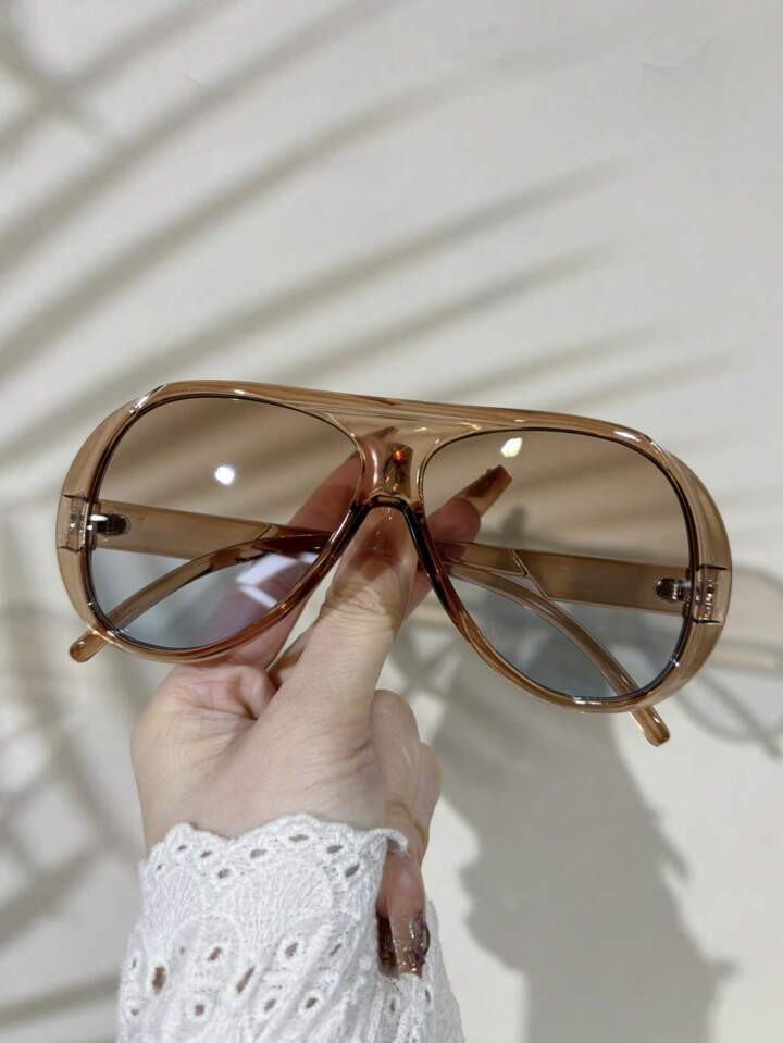 1PC New Vintage Design Oversized Square Fashion Glasses, High-End Street Style Party Festival Eve... | SHEIN