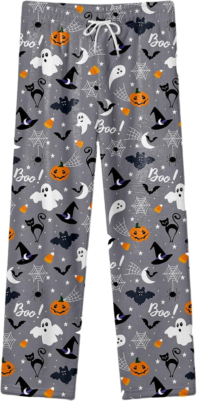 Halloween Fleece Pajama Pants Womens Flannel Fuzzy Cozy Pajamas Plush Lounge Pants Winter Warm Pj... | Amazon (US)