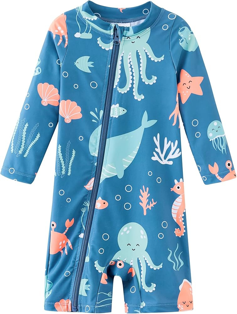 UMELOK Baby Boy Swimsuit UPF 50+ Sun Protection Rash Guard Swimwear | Amazon (US)