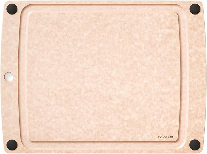 Epicurean All-In-One Cutting Board with Non-Slip Feet and Juice Groove, 17.5" × 13", Natural/Bla... | Amazon (US)
