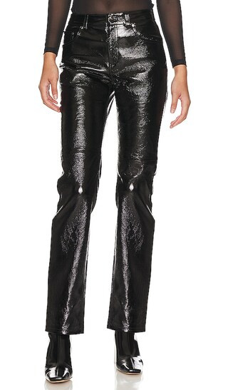 NBD Mid Rise Leather Pant in Black. - size XS (also in L, M, S, XL, XXS) | Revolve Clothing (Global)
