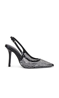 RAYE Roma Slingback in Black Mesh Diamante from Revolve.com | Revolve Clothing (Global)