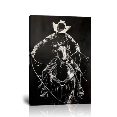 Black White Western Cowboy Canvas Wall Art Vintage Southwestern Wall Decor Prints Poster Pictures For Bedroom Bathroom Living Room Office Home Decorti | Wayfair North America