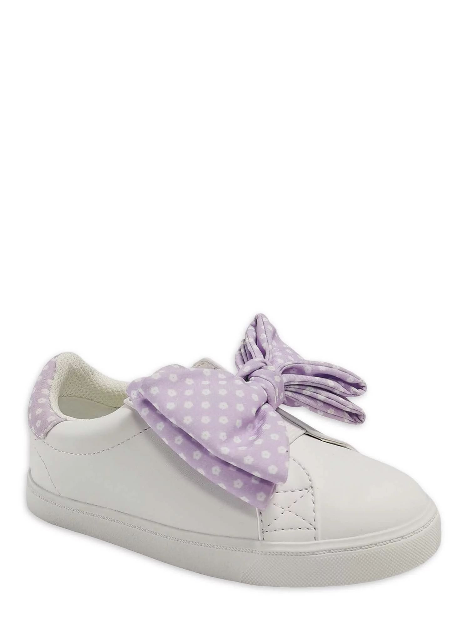 Wonder Nation Toddler Girls Gingham Bow Sneaker, Sizes 7-12 | Walmart (US)