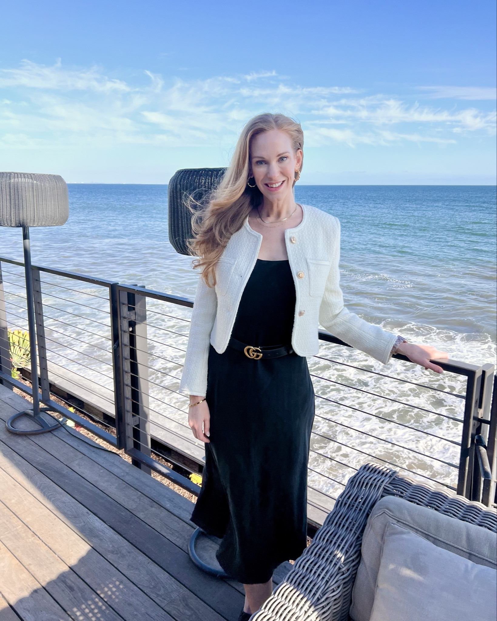 Work dinner in Malibu called for business chic! 
This slip dress and lady coat from Amazon can be worn so many ways. I added a few fancy Gucci accessories and it was the easiest work dinner outfit to wear and pack! 

#LTKworkwear #LTKtravel #LTKstyletip
