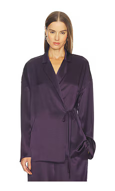 SRG Finley Silk Top in Dark Plum from Revolve.com | Revolve Clothing (Global)