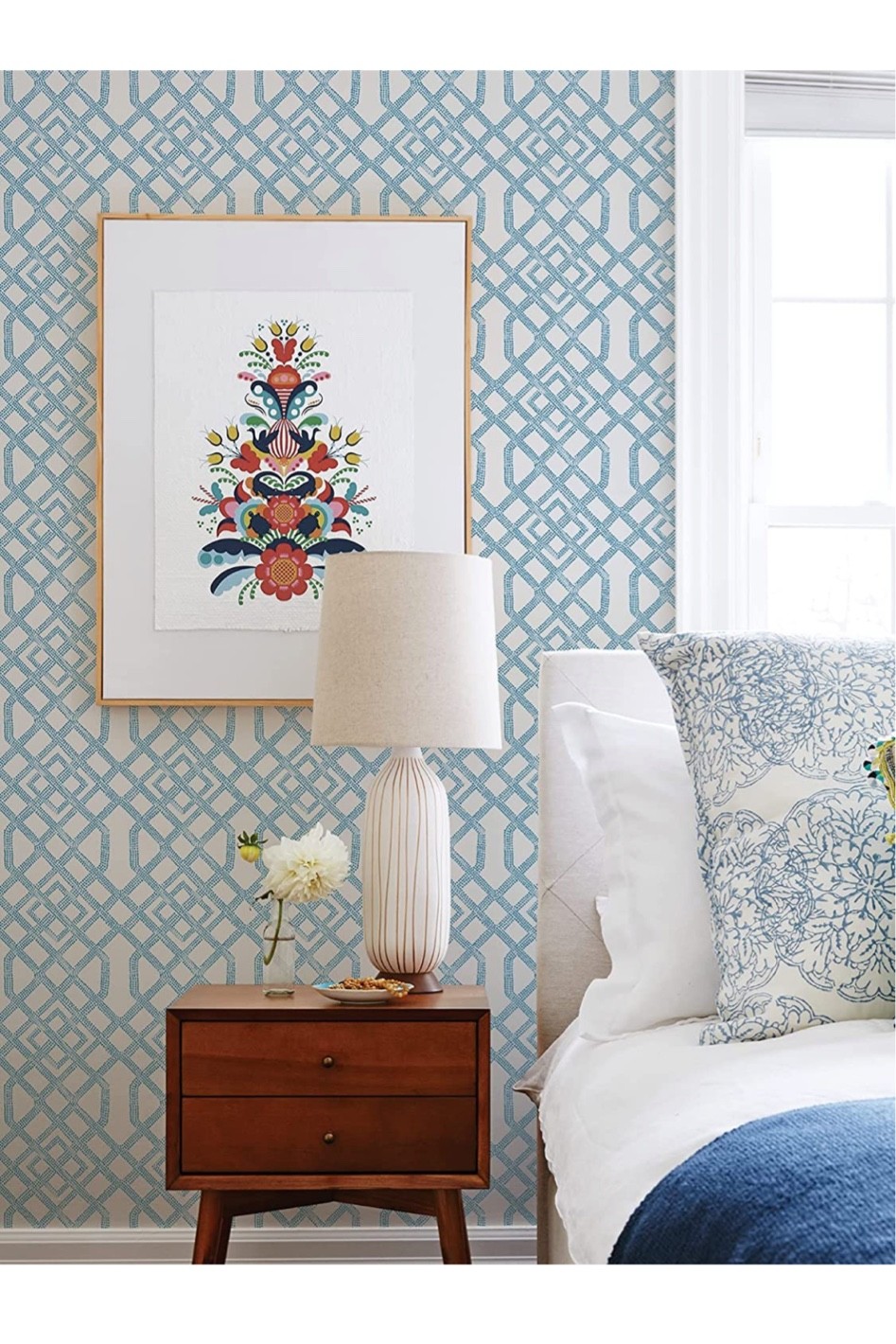 Peel and stick Wallpaper from our laundry room makeover.
Light blue  

#LTKhome