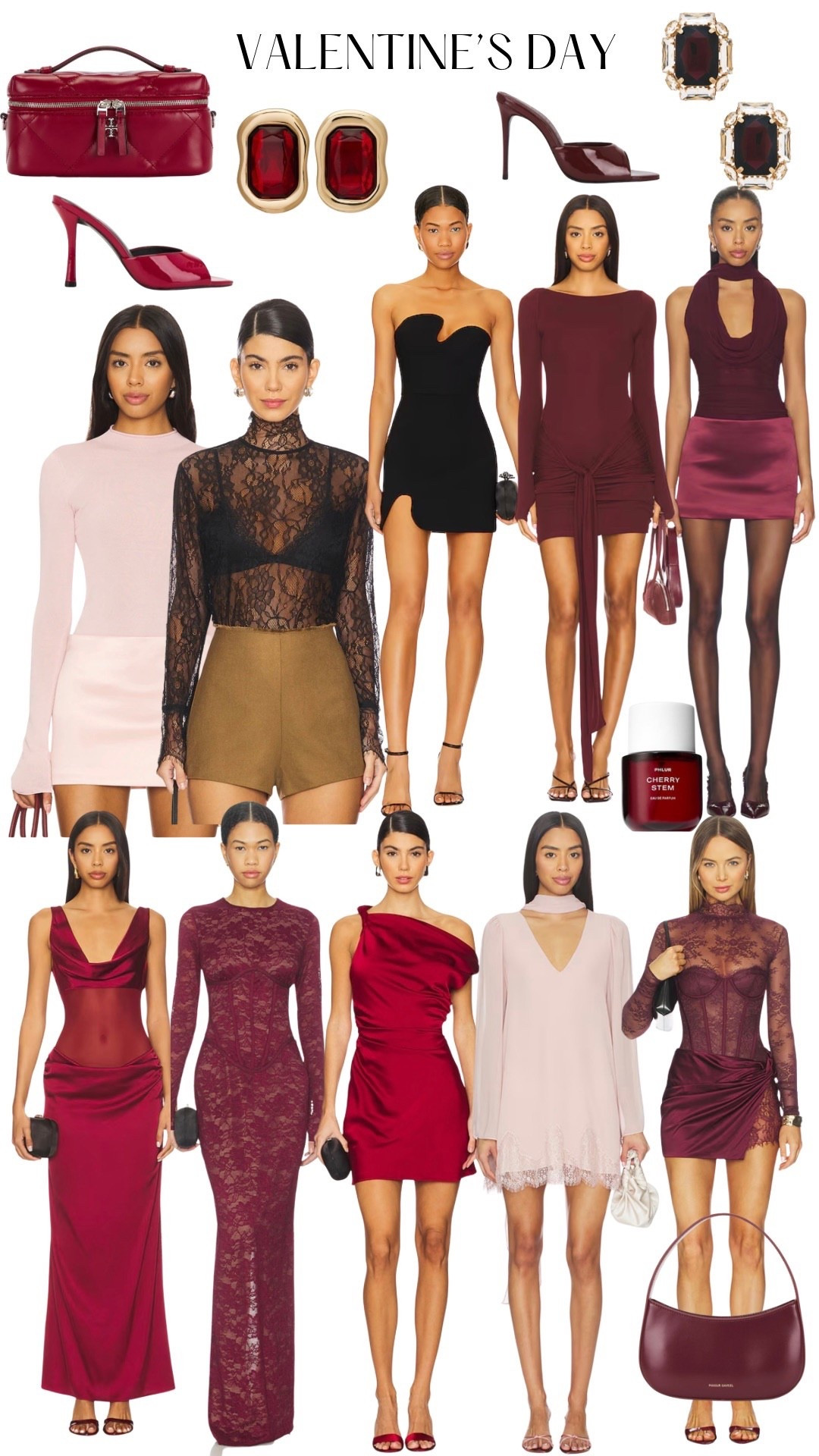 Shop Valentine’s date night dresses, tops and accessories! Red, pink, burgundy and classic black are the perfect colors for a date night with your second half. 
#dress #top #valentinesday #valentinesdayoutfits #valentines #outfits #tops #red #black #burgundy #sandals #bags #datenightoutfits #valentinesdayoutfits #valentinesoutfitwomen #datenightoutfits 


#LTKValentine #LTKootd #LTKSeasonal