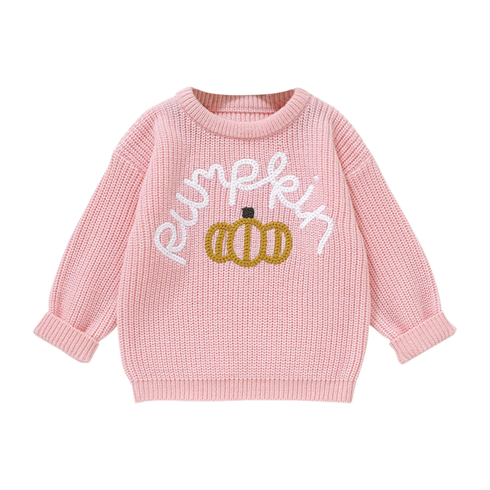 XQYLOS Baby Halloween Sweater Pumpkin Boo Embroidery Knitted Long Sleeve Pullover Top, Cute Fall ... | Walmart (CA)