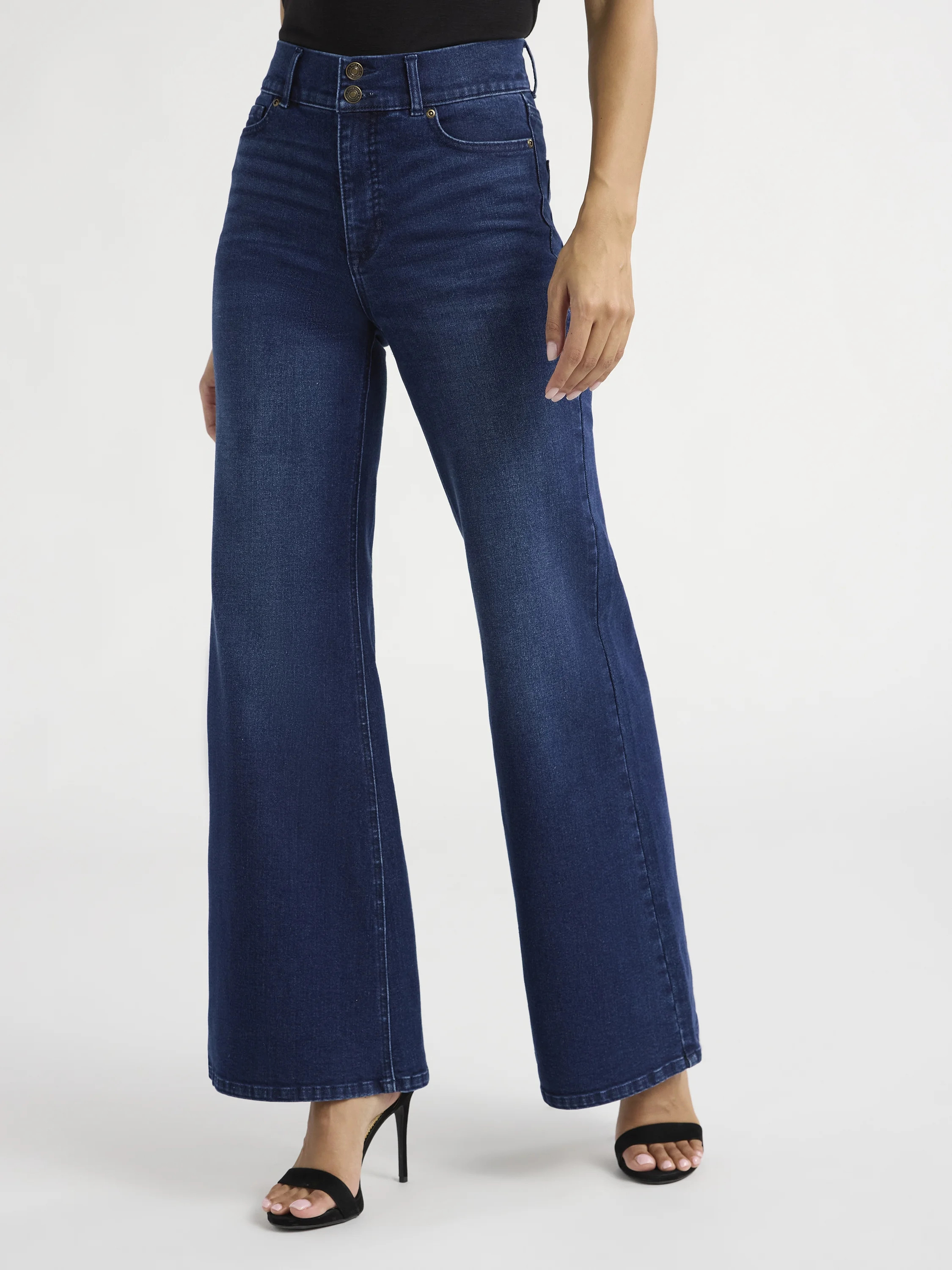 Sofia Jeans Women's and Women's Plus Margot Wide Leg High Rise Jeans, Sizes 0-28W | Walmart (US)