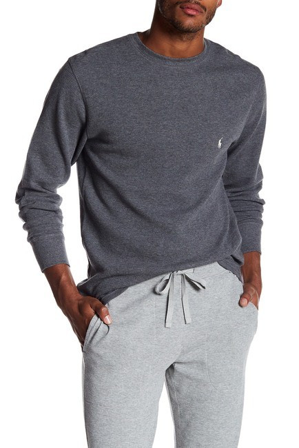Thermal Crew Neck Long Sleeve Lounge T-Shirt | Nordstrom Rack