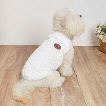 1pc Pet Sleeveless Snap Button Vest, Padded Coat For Small Dogs Like Teddy, Poodle, Cats, New Aut... | SHEIN