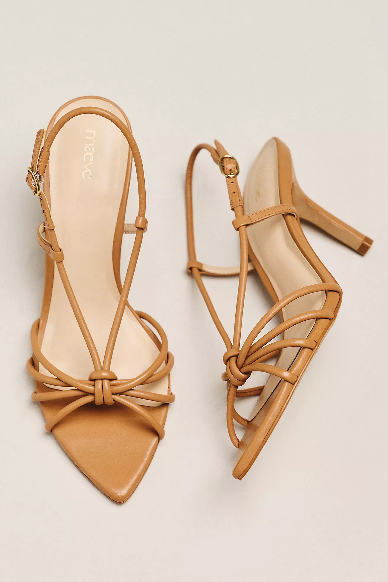 Maeve Strappy Pointed-Toe Heels | Anthropologie (US)