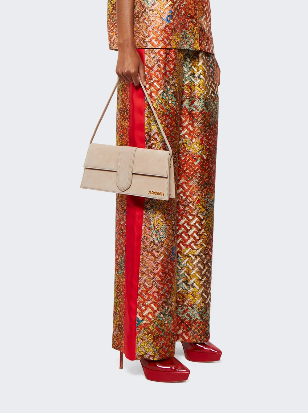 Le Bambino Long Shoulder Bag Dark Beige | The Webster