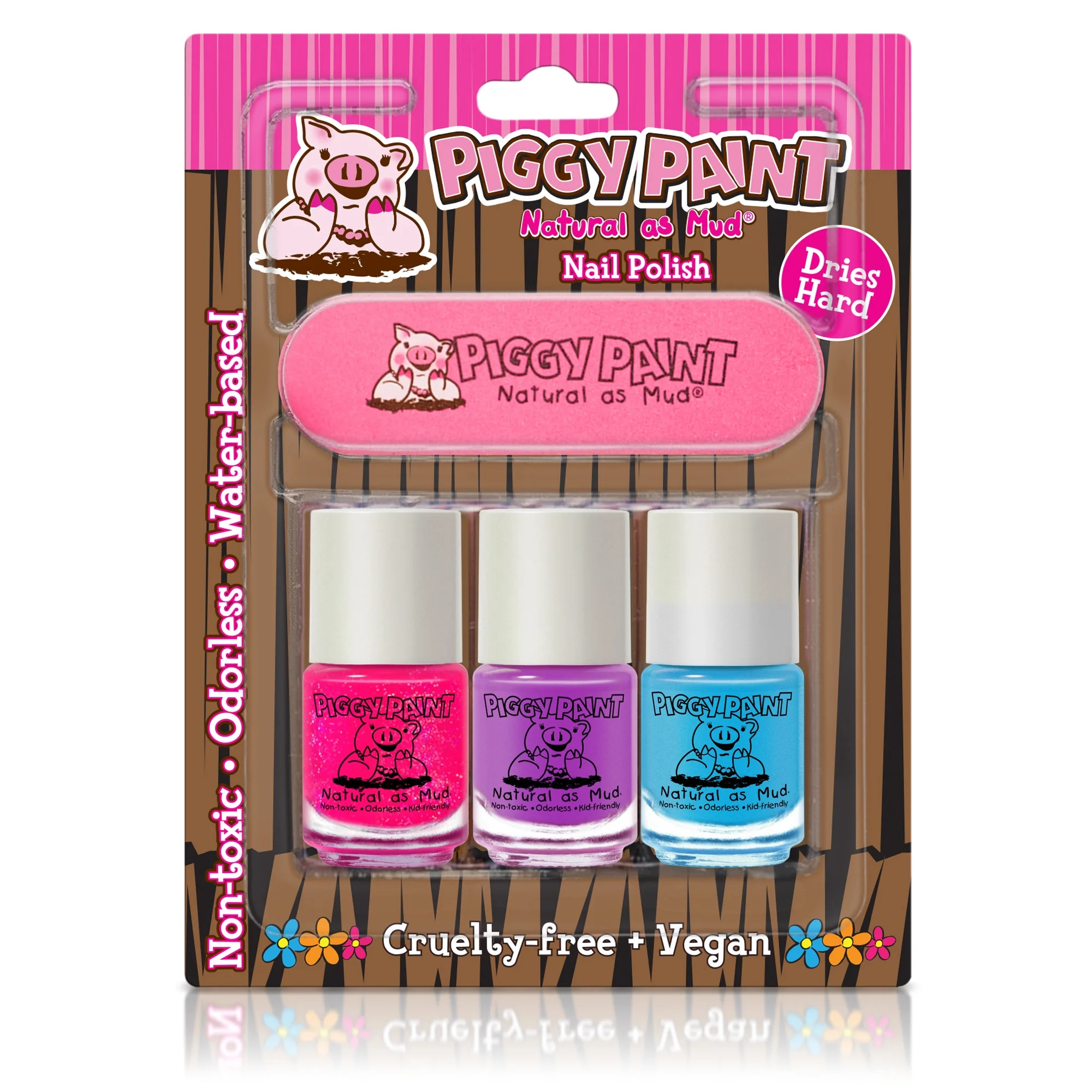 Piggy Paint Set of 3 Non-toxic Nail Polish Kit for Kids, Cruelty-free & Vegan, Kid-Safe | Walmart (US)