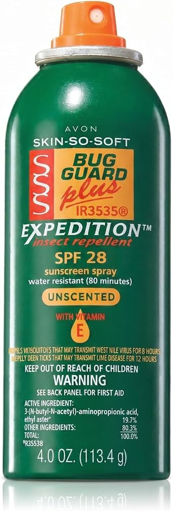 Avon Skin So Soft Bug Guard Plus Expedition Insect Repellent Aerosol with Sunscreen \u2013 DEET-F... | Amazon (US)