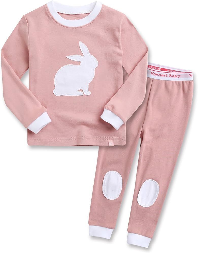 Kids Toddler Junior Girls Flower Rabbit Easter Sleepwear Pajamas 2 Set | Amazon (US)
