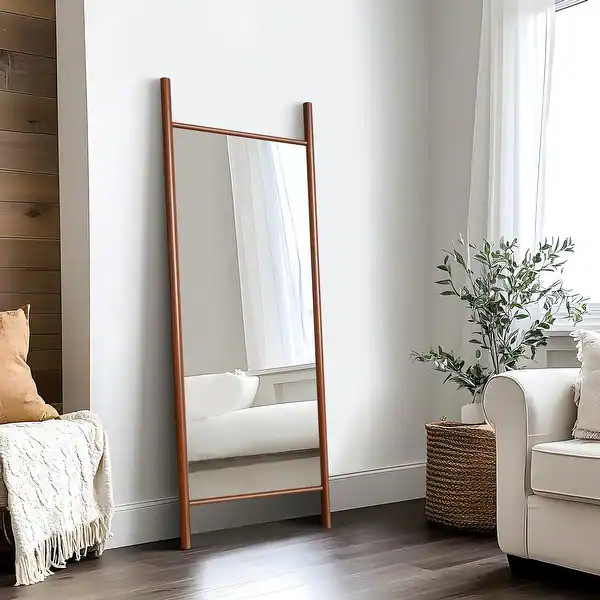Wooden Frame Ladder-Style Wall Mirror full length mirror - Bed Bath & Beyond - 41666772 | Bed Bath & Beyond