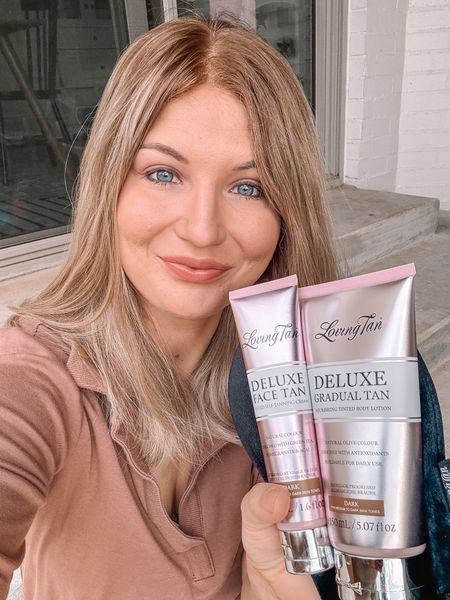 Got the prettiest blonde glow this morning from my loving tan lotion and face lotion! Use code MIRRORANDTHREAD for a free applicator mitt! 

#LTKBeauty #LTKStyleTip #LTKSeasonal