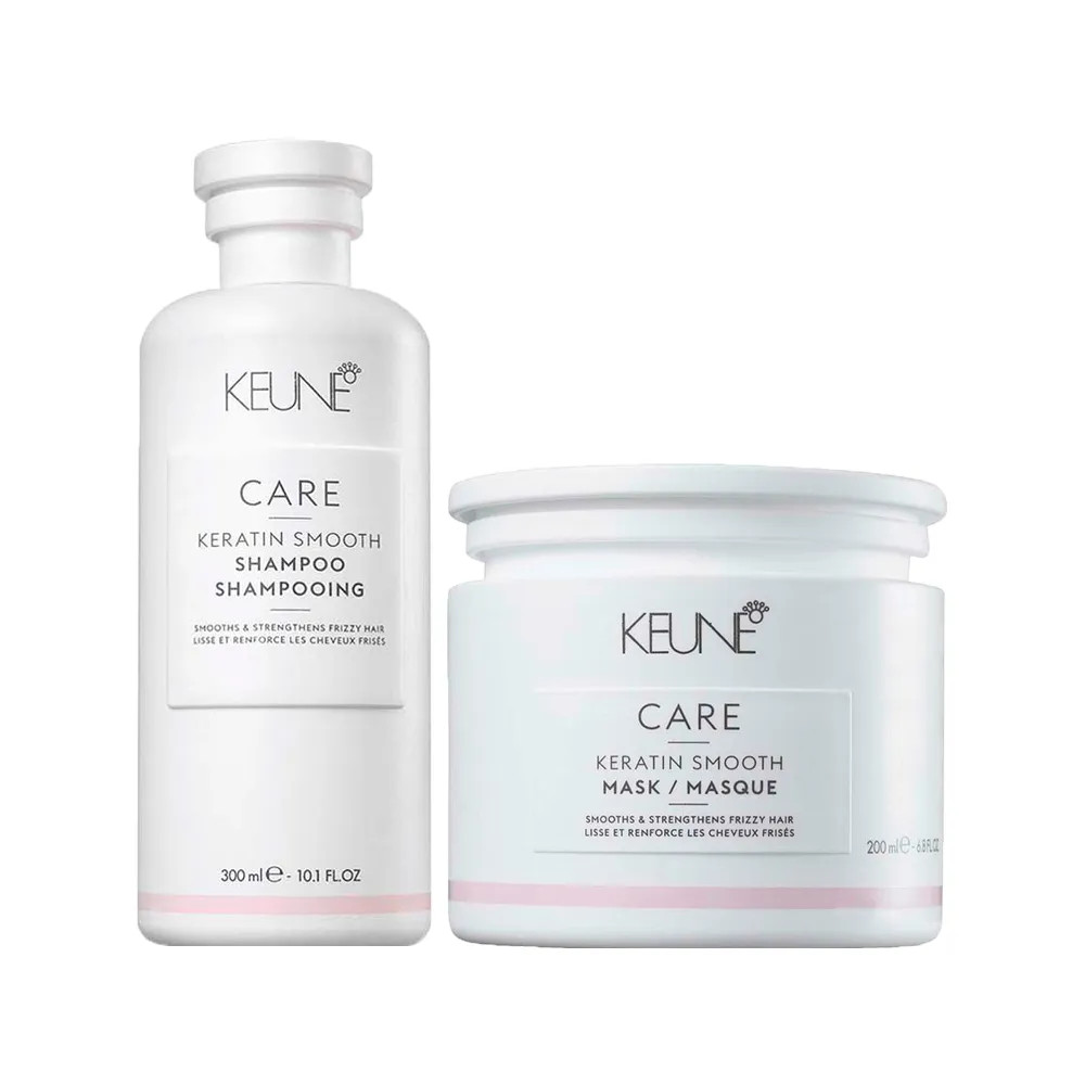 Kit Keune Care Keratin Smooth - Shampoo 300 ml + Máscara de Reparação 200 ml - AMOBELEZA - Pro... | Amobeleza (BR)