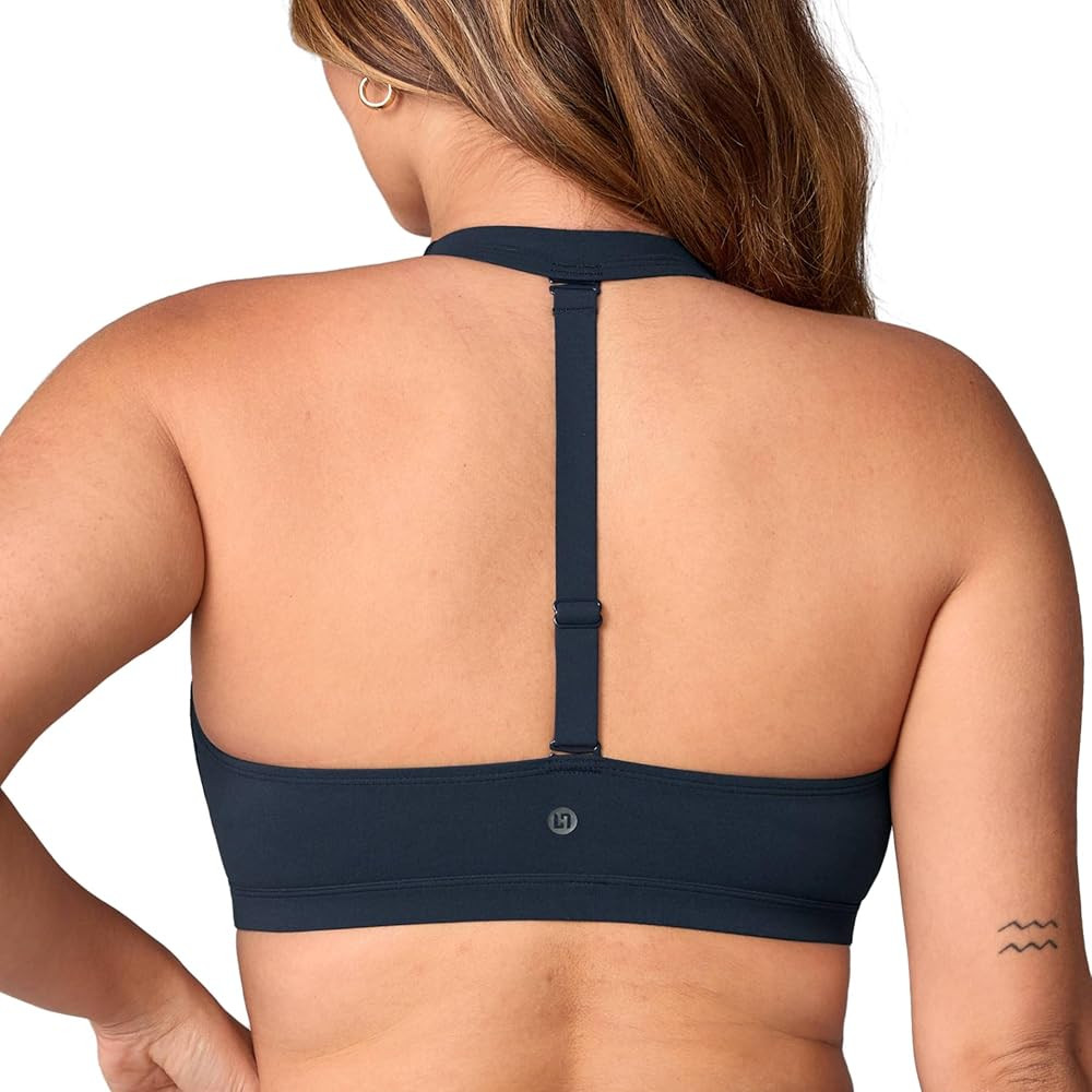 Hugcurve Detachable Halter Sports Bras Racerback for Women Padded Square Neck Open Back Yoga Work... | Amazon (US)