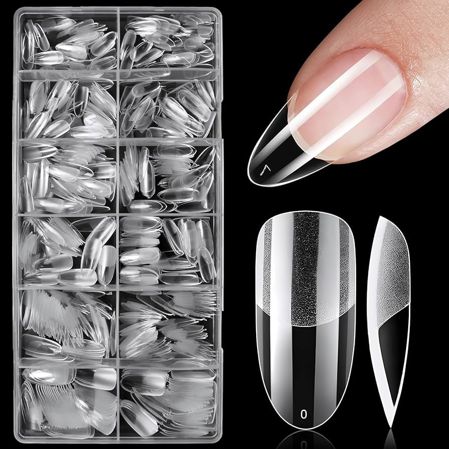 LoveOurHome 600pc Oval Gel x Nail Tips Medium Fake Nails Clear Press on Nails Medium Oval Soft Ge... | Amazon (US)